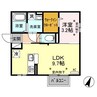 ベルテ 1LDKの間取り