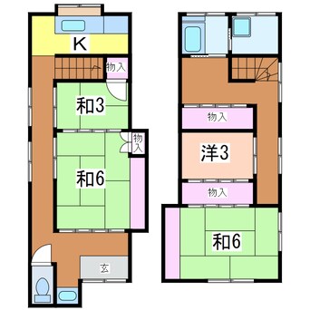 間取図 上大川前通貸家