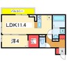 メゾンラフィーネⅡ 1LDKの間取り