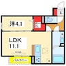 ストラスブール 1LDKの間取り