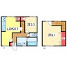 南万代町貸家 2LDKの間取り