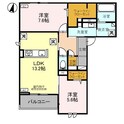 D-ROOMヴェルザンディの間取図