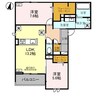 D-ROOMヴェルザンディ 2LDKの間取り