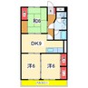 桜井マンション 3DKの間取り