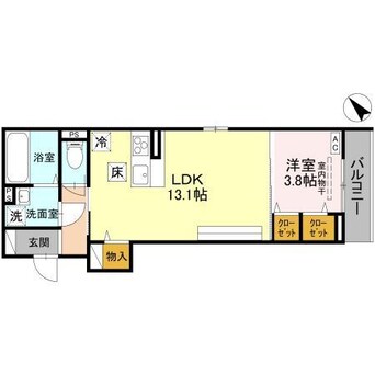 間取図 D-ROOM川端町