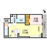 D-ROOM川端町 1LDKの間取り