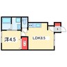 イーリッチテラス関屋本村 1LDKの間取り