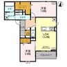 D-ROOMウルズ 2LDKの間取り