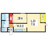 アンスリウム 1LDKの間取り