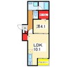 アンスリウム 1LDKの間取り