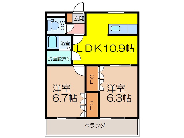 間取り図 メルベールメゾンⅡ