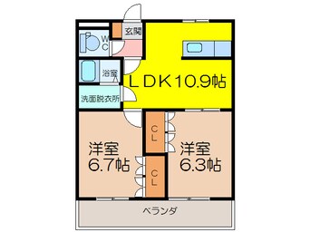 間取図 メルベールメゾンⅡ