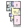 ガーデン・ショウキＡ 2DKの間取り
