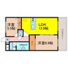 アフィニティ公園通り 2LDKの間取り