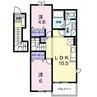 メゾンド・フローレ 2LDKの間取り