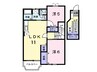 サジテリアス 2LDKの間取り