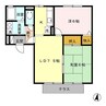 セジュール三日月 2LDKの間取り