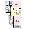 カーサ・ミーテ 2DKの間取り