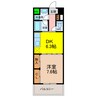 エバーフェニックス 1DKの間取り