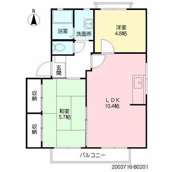 間取図 リバーサイド若楠