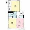 アーバンハイツ三日月 2Kの間取り