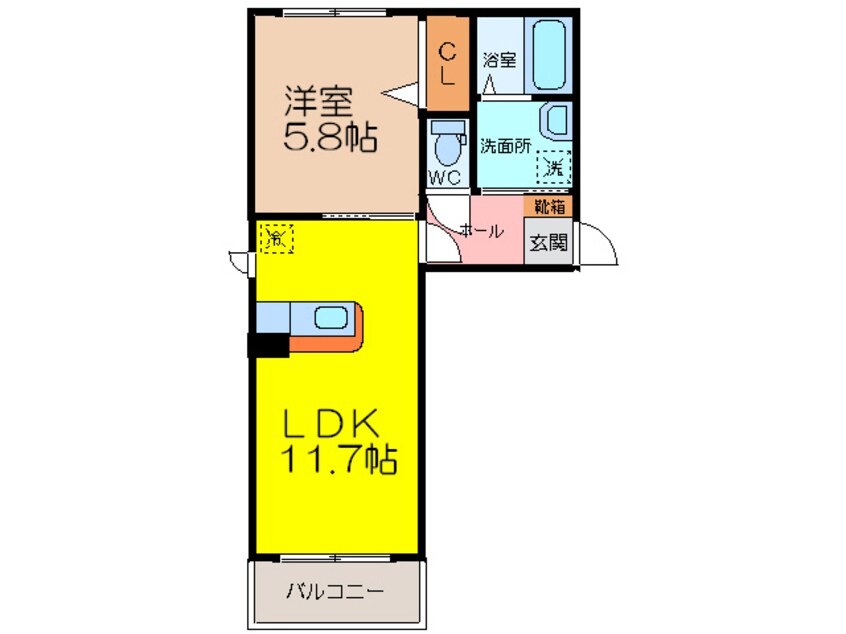 間取図 グランディール高木瀬