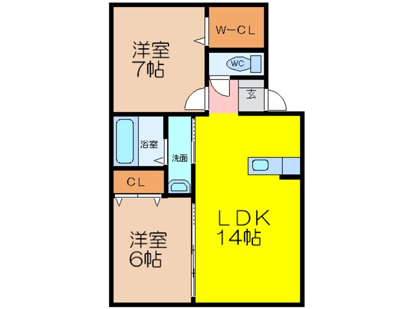 間取図 マノワールＮＡＧＡＳＥ