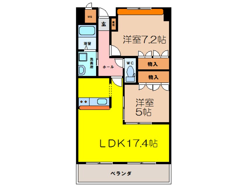 間取図 ピュアライヴⅡ