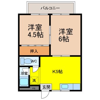 間取図 コーポ三溝