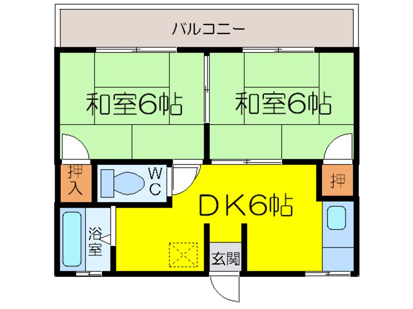 間取図 コーポ楠