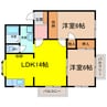 エクセレントメゾン 2LDKの間取り