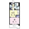 エレンシア 1DKの間取り