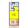 クワトロアンジュ 1LDKの間取り