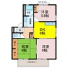 メゾンドヴェール和幸　Ｂ棟 3DKの間取り