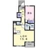 フローリア漣　4号館 1LDKの間取り