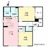 サンライズ９６９ 2LDKの間取り