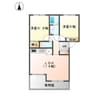 アムールハイツⅢ 2LDKの間取り