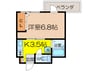 エステイト山城 1Kの間取り