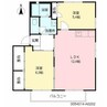 エランドール木原 2LDKの間取り