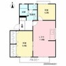 クレール福井 2LDKの間取り