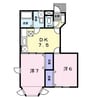 サンセールT 2DKの間取り