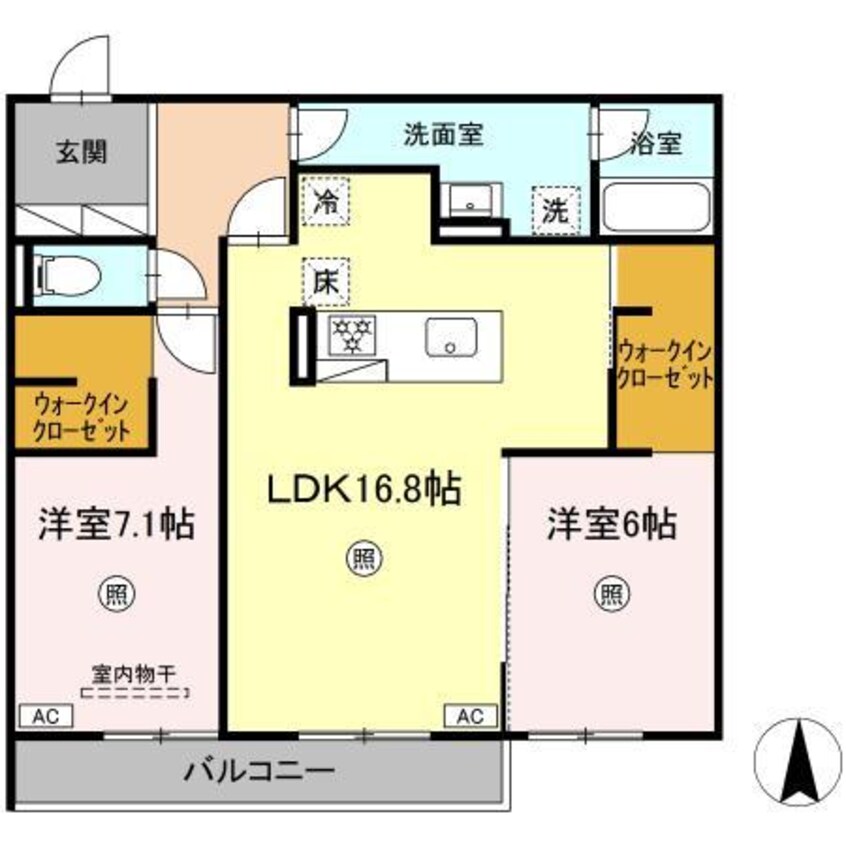 間取図 サンサン神野