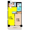 Y・SENレジデンス神園 1LDKの間取り