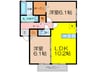 フローラ 2LDKの間取り