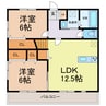 クリントブロンⅡ 2LDKの間取り