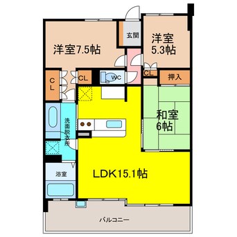 間取図 サーパス天神の森二番館