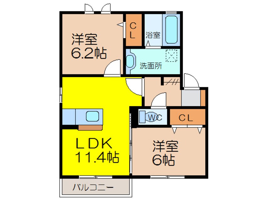 間取図 ハッピーライトＴ棟