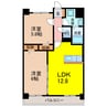 エグゼクティブ　イーストタワー 2LDKの間取り