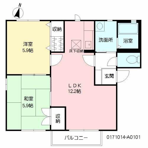 間取り図 ウエストヴィレッジＡ棟