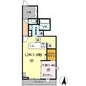 O・フレア　A棟 1LDKの間取り